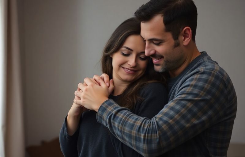 Couple in intimate embrace, fostering closeness and trust.