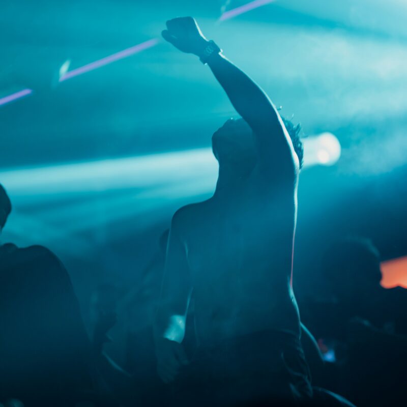 Man standing with his hands up