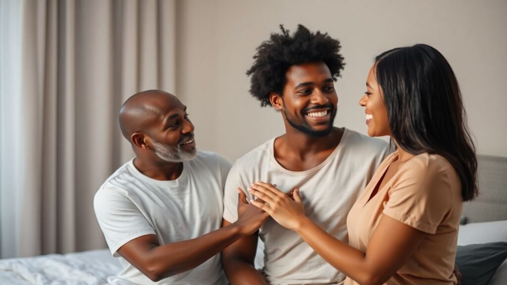 Couple discussing STI prevention and boundaries.