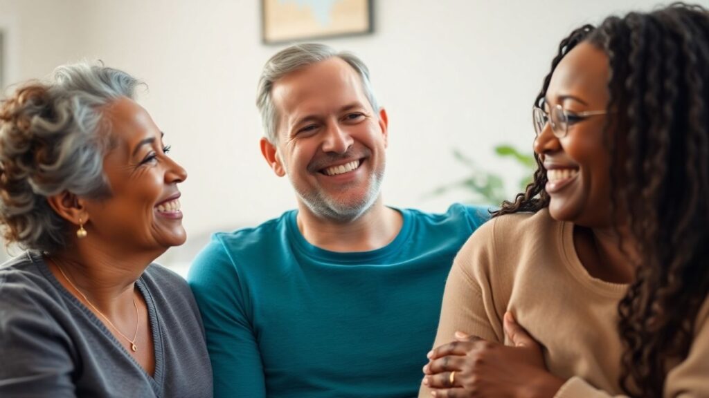 Couple discussing STI prevention and testing.