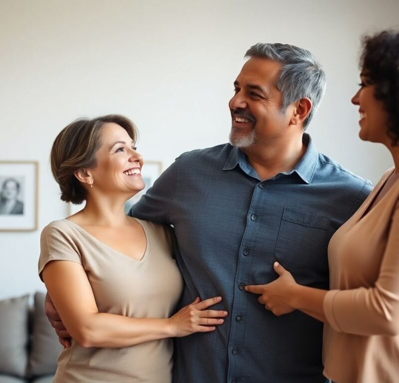 Couple discussing STI prevention in a comfortable setting.
