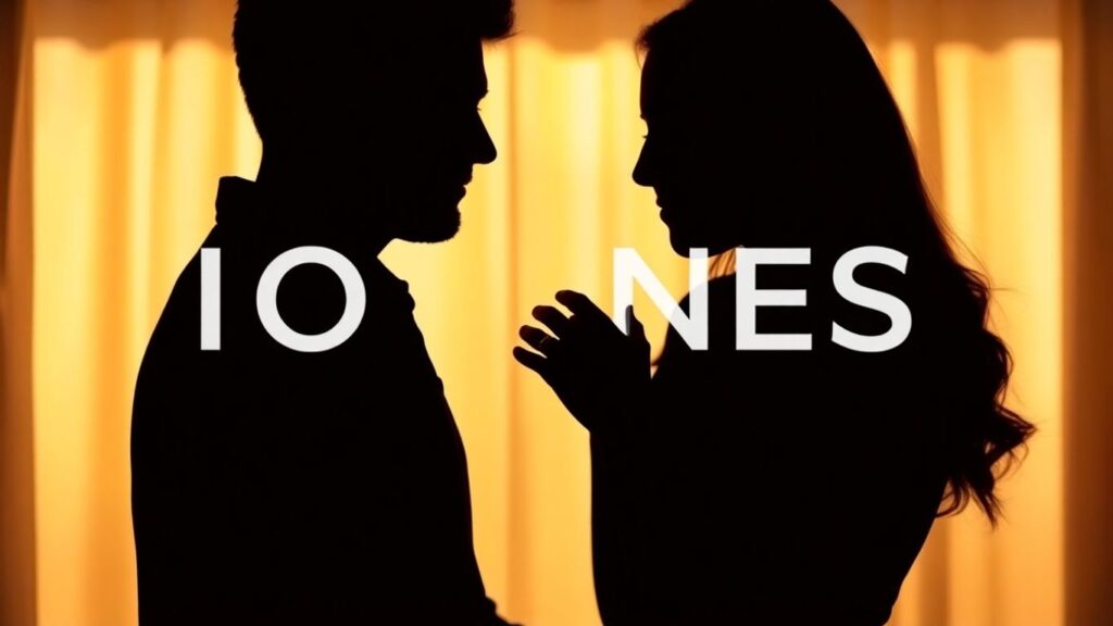 Couple embracing warmly in soft, inviting light.