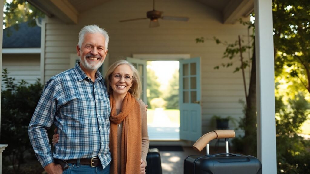 Couple leaving home for new adventures.