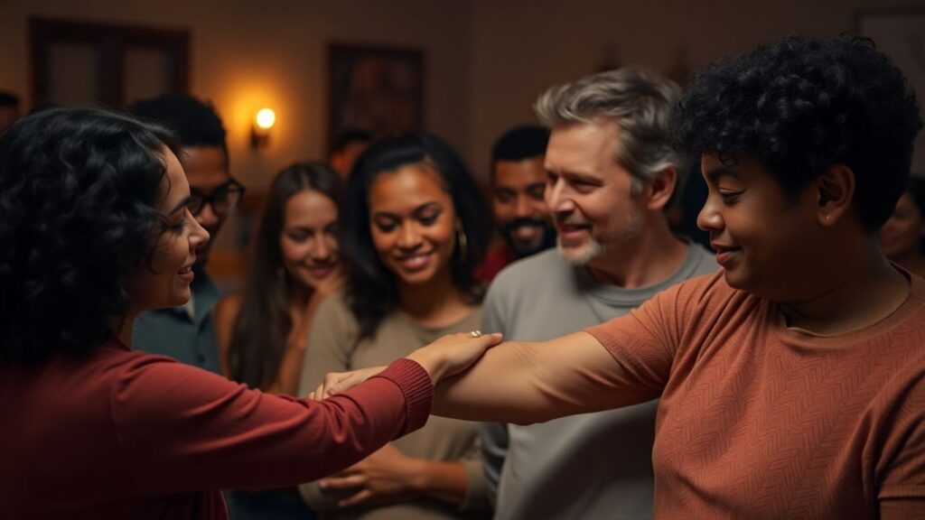 Couple sharing a tender moment, prioritizing health and safety.