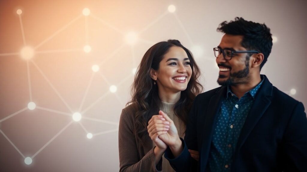 Couple with AI-enhanced connection