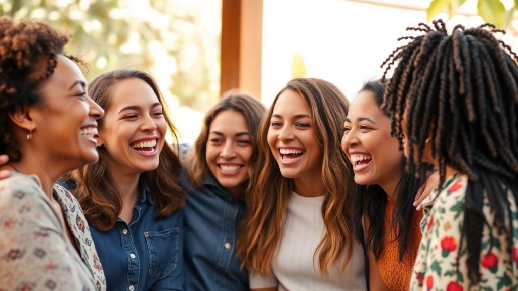 Friends sharing a moment of trust and connection.