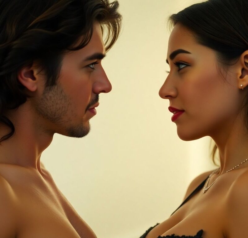 Couple discussing boundaries before erotic wife swapping.