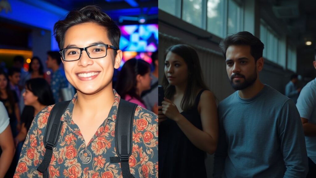 Contrast of social engagement and isolation