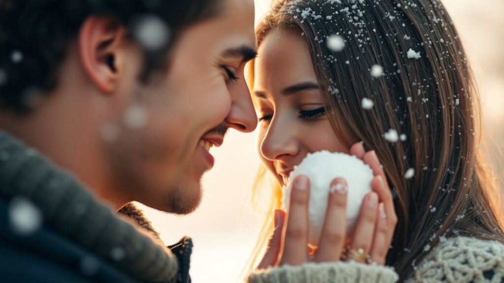 Couple enjoying a moment of intimacy and pleasure.