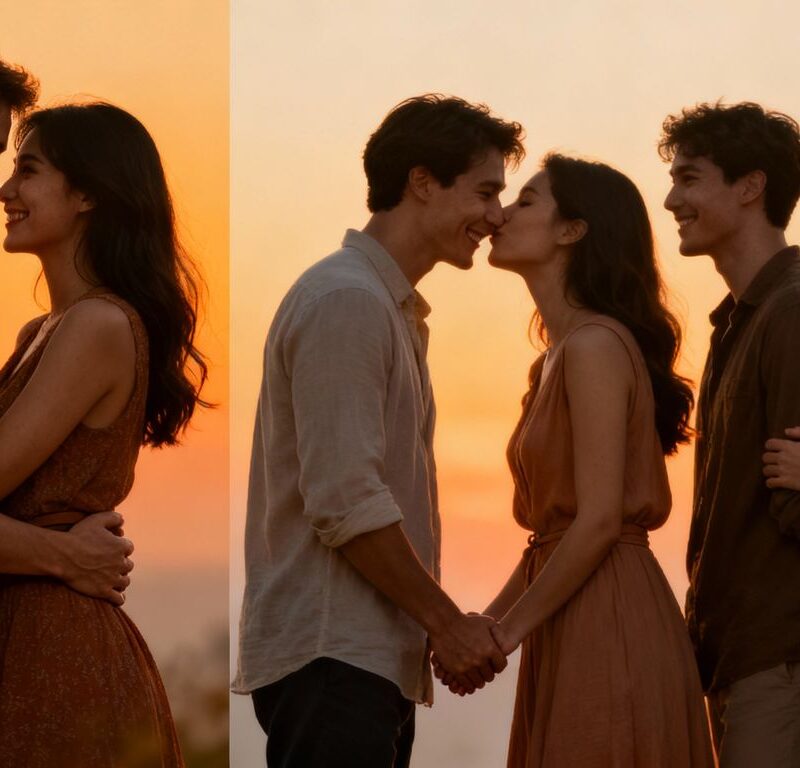 Couples in monogamous and polyamorous relationships