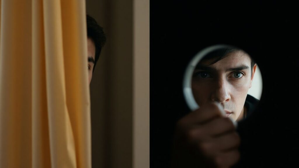 Exhibitionism and voyeurism concepts visualized.