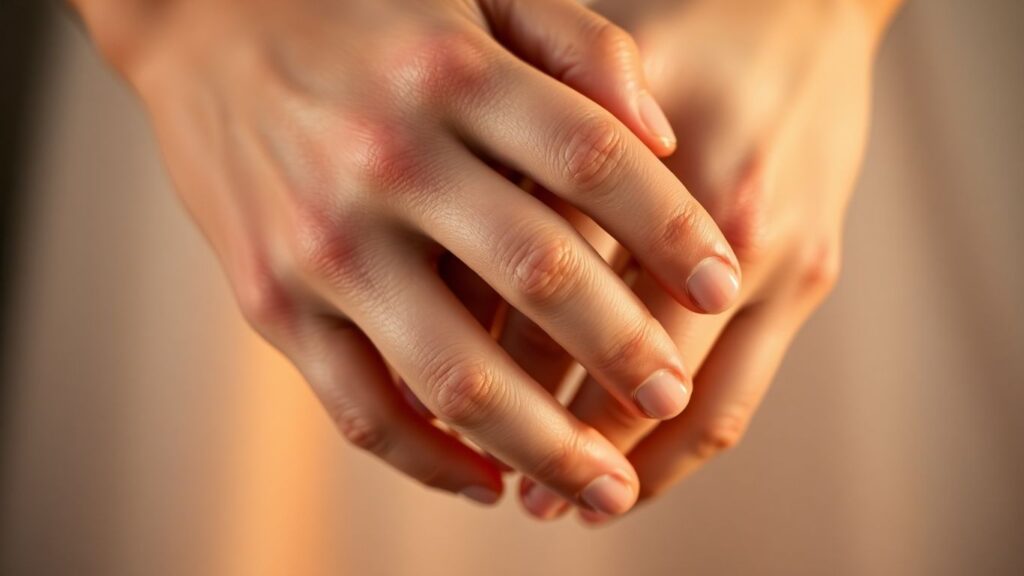 Hands intertwined in a gesture of intimacy.