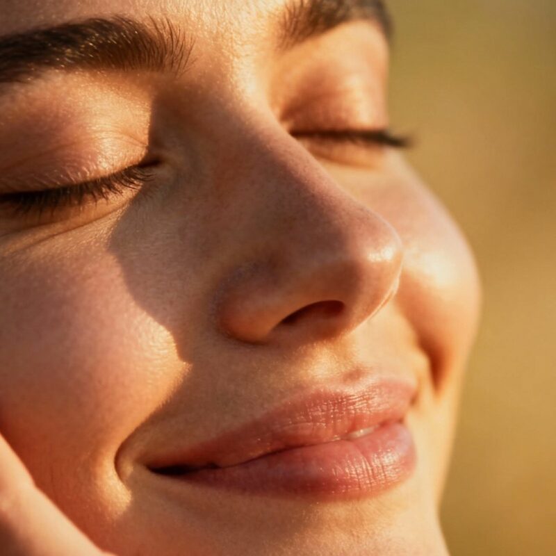 Person confidently posing, embracing self-love.