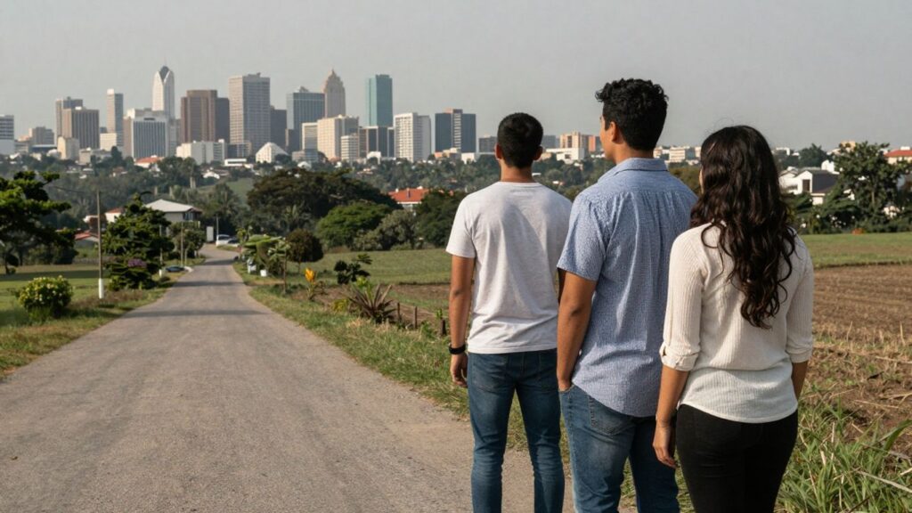 Couple looking in opposite directions, symbolizing different life goals.