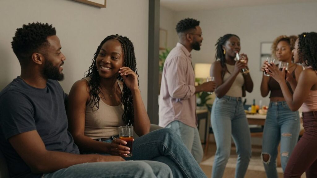 Couple relaxing versus group socializing in ENM settings.