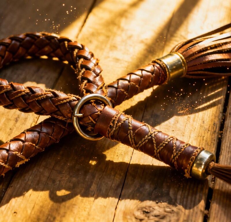 Flogger and whip, impact play tools.