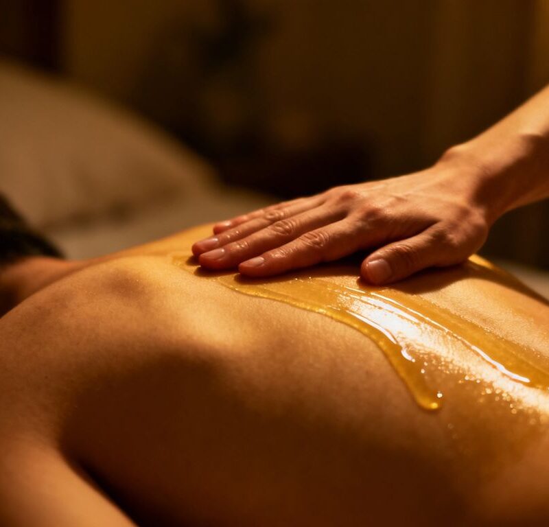 Gentle post-flagellation massage focusing on emotional and physical care.