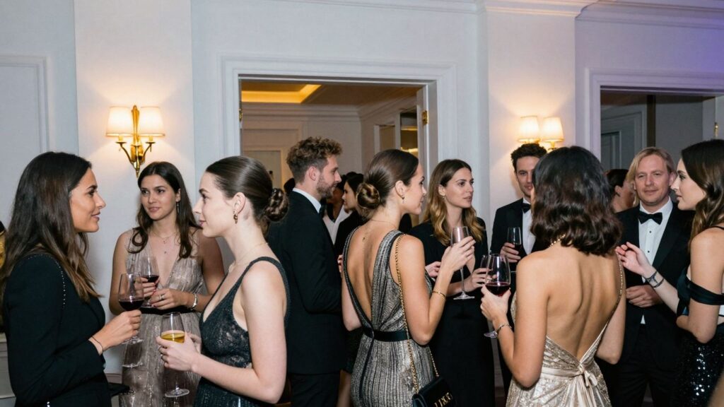 People enjoying a sophisticated and exclusive party event.