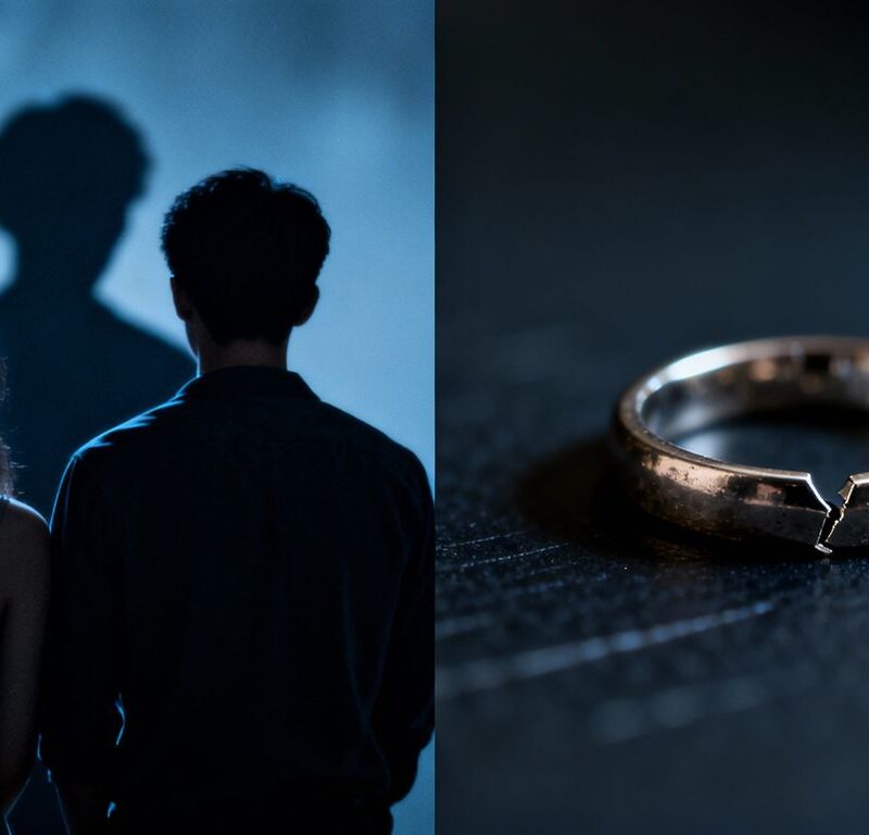 Poacher concept: shadowy figure, broken ring, emotional turmoil.