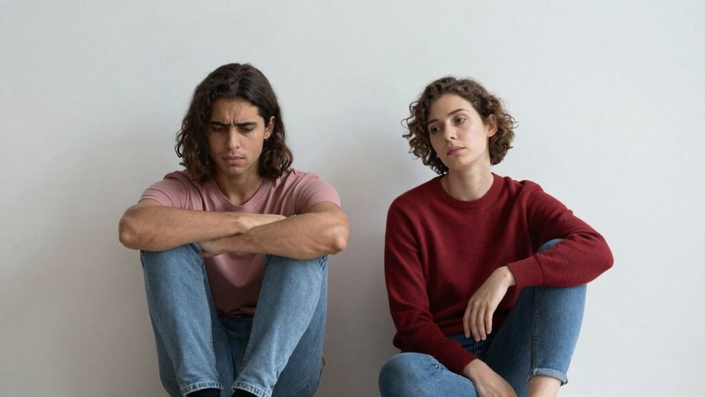 Polyamorous couple with subtle power imbalance