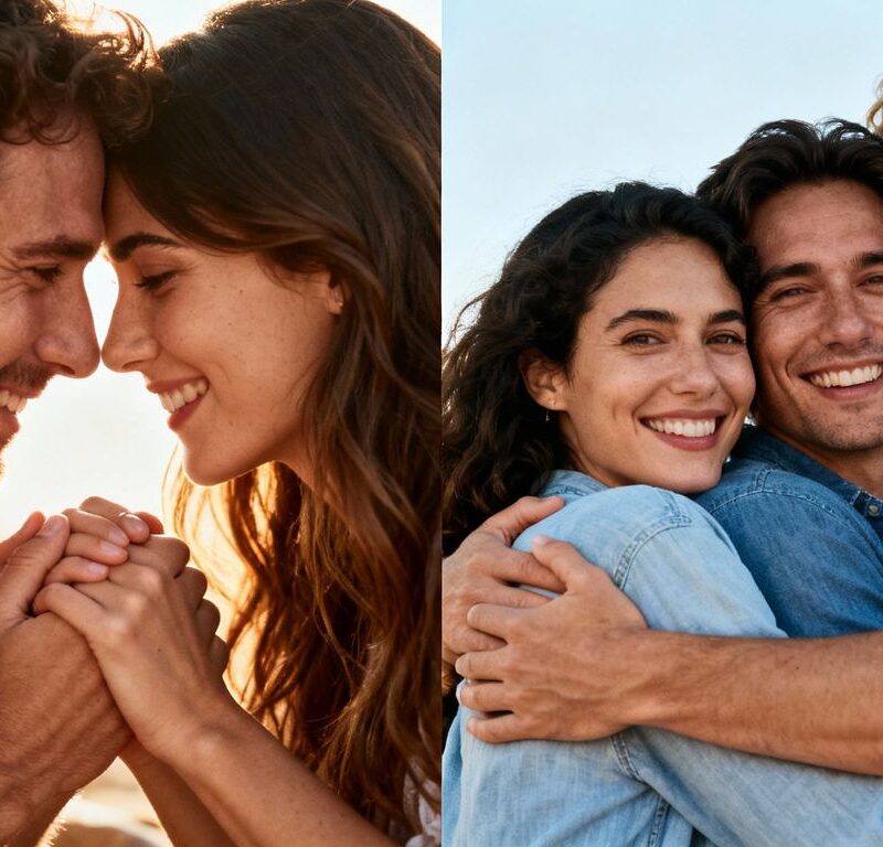 Threesome vs. Polyamory relationship dynamics visual comparison.