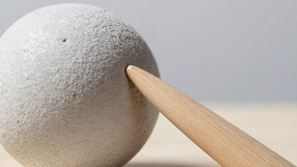 Two distinct impact toys, one rounded, one pointed.