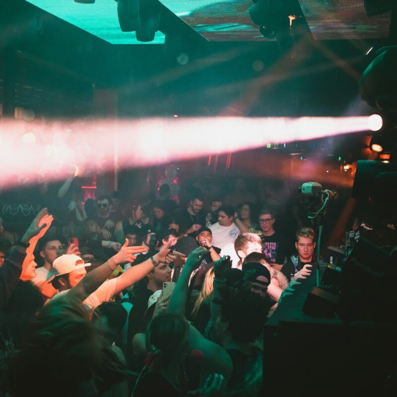 a large group of people in a room