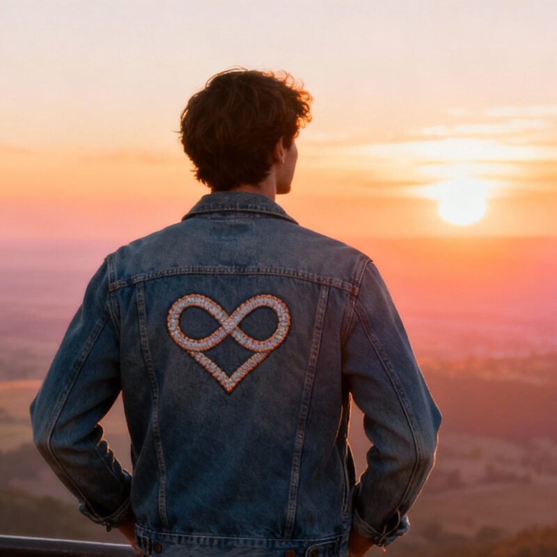 Person embracing monosexuality and polyamory with pride.