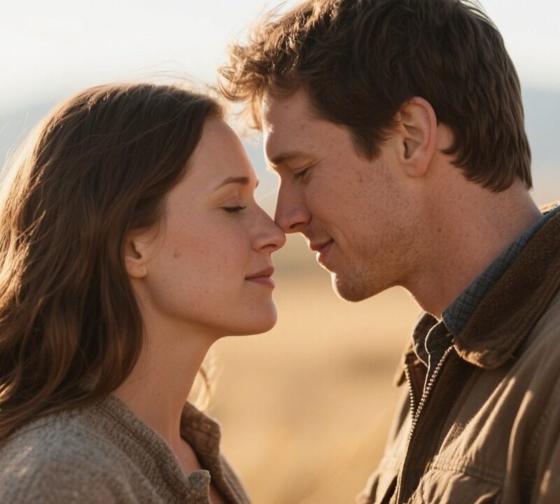 Couple embracing intimately, conveying connection and emotional growth.