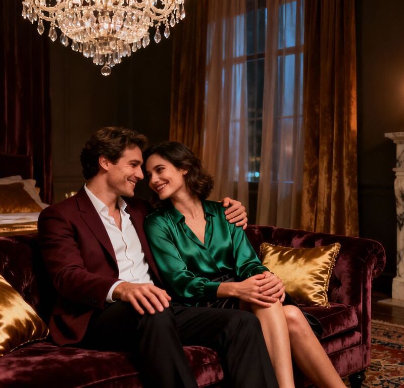 Couples interacting respectfully at a swinger party.