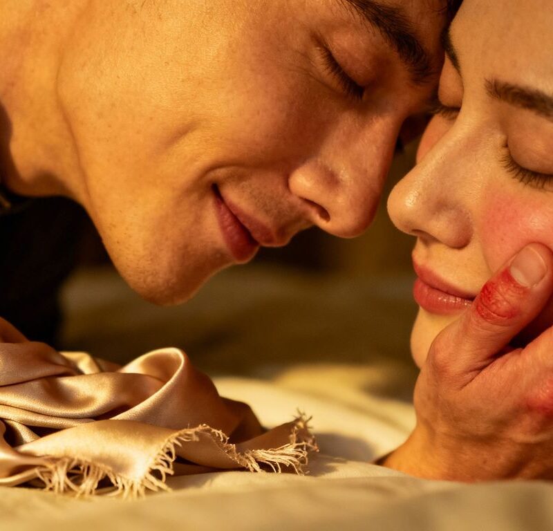 Intimate post scene connection and aftercare in BDSM.